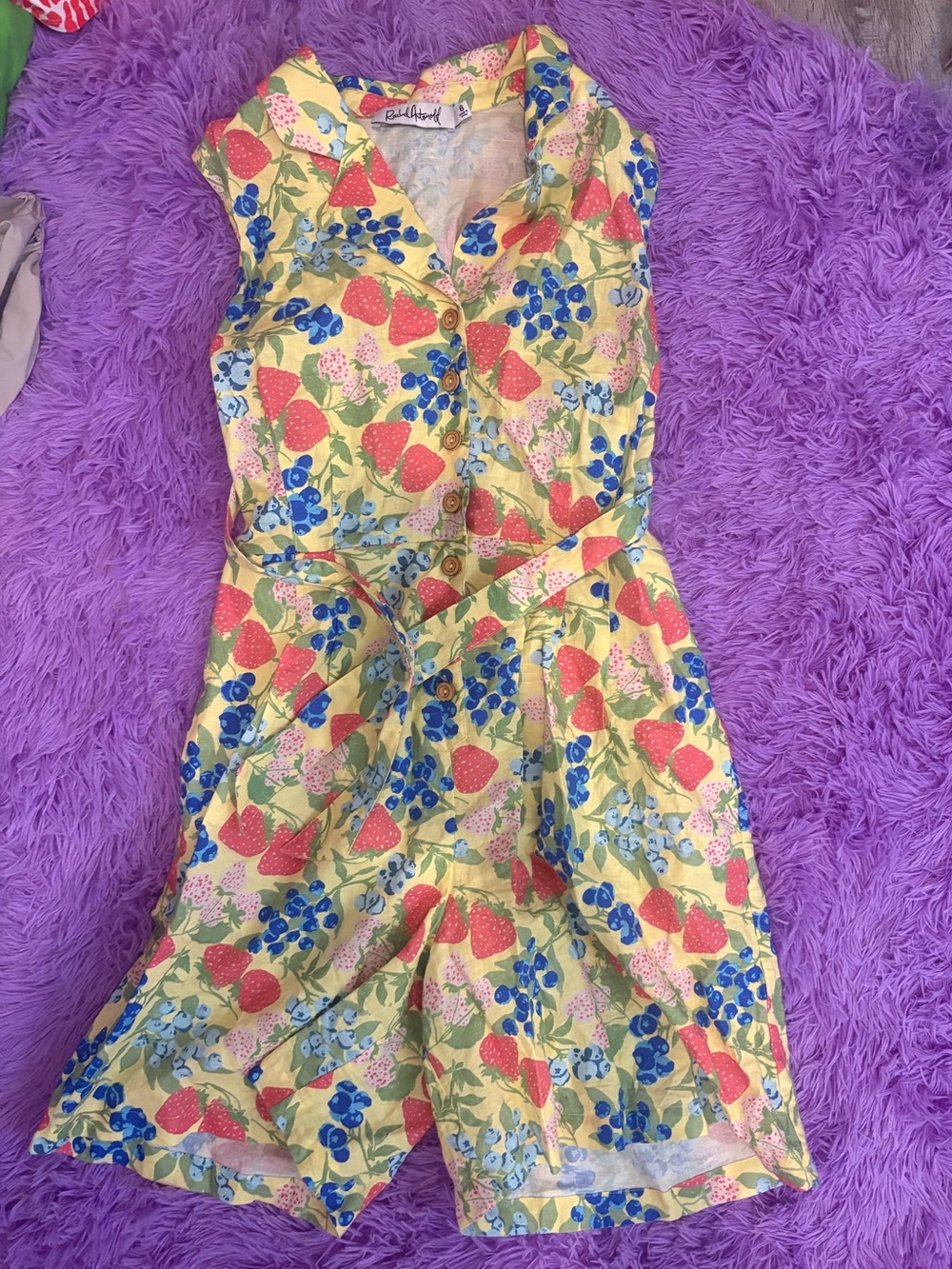 Rachel Antonoff Blueberries for Sale Fruit Print Romper